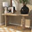 Bergamot 63" Distressed White Narrow Console Table