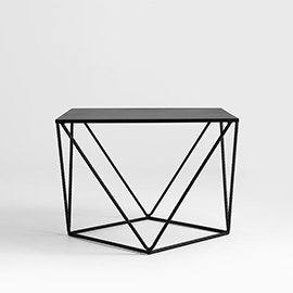 Ramsha Frame Coffee Table, H55 x L55 x W55cm, Black