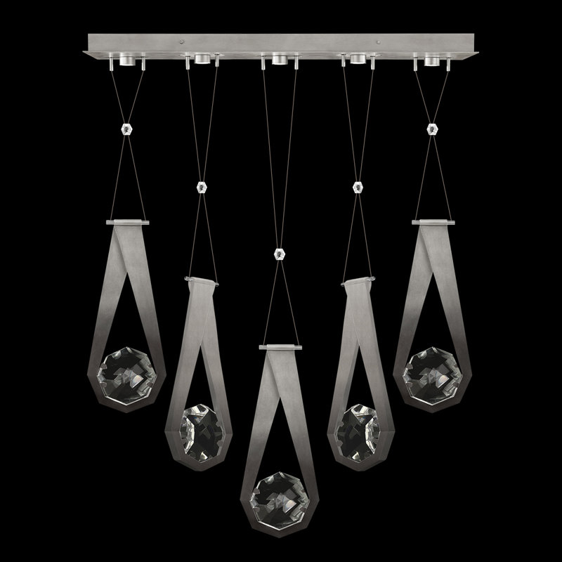 Aria 5 - Light LED Pendant, Soft Ombre Silver