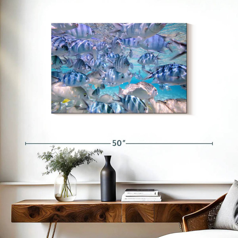Poisson dans la lagune Aitutaki, H 24 po x l 36 po