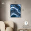 Abstrait bleu azur sur toile, art abstrait bleu sarcelle -424949143-424949162