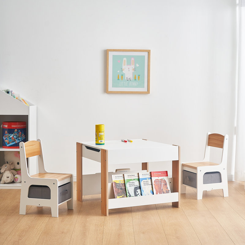 Abingdon Kids 3 Piece Play Or Activity Table and Chair Set