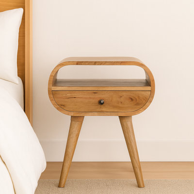 Cariotta 17.7'' W Unfinished Solid Wood Nightstand
