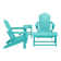 Outdoor Poly Adirondack Chair With Side Table And Coffee Table 4-Piece Set