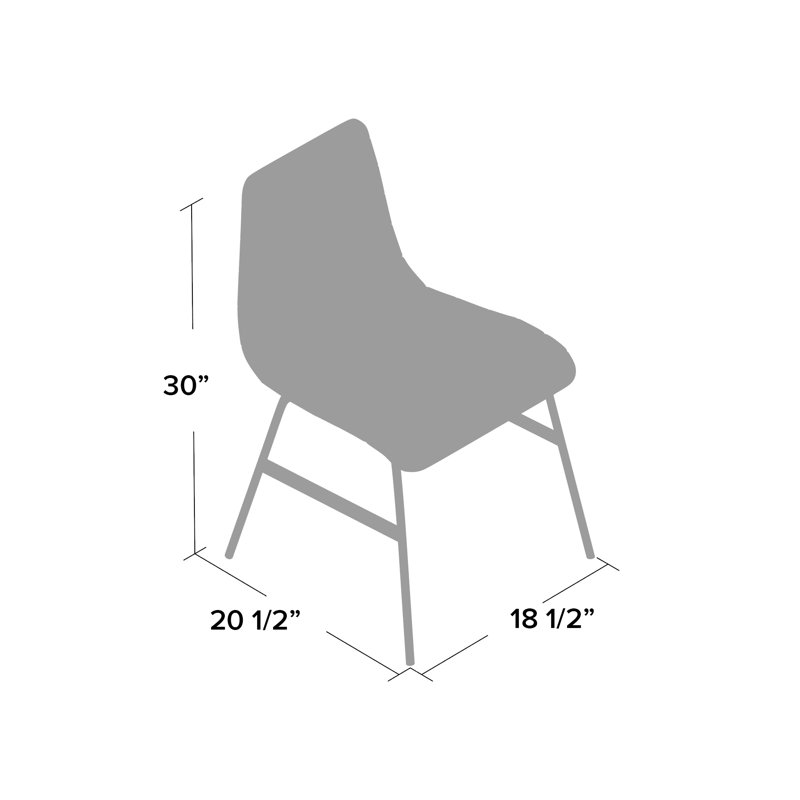 Lecture Series Dining Upholstered Chair, Saddle Black Genuine Leather