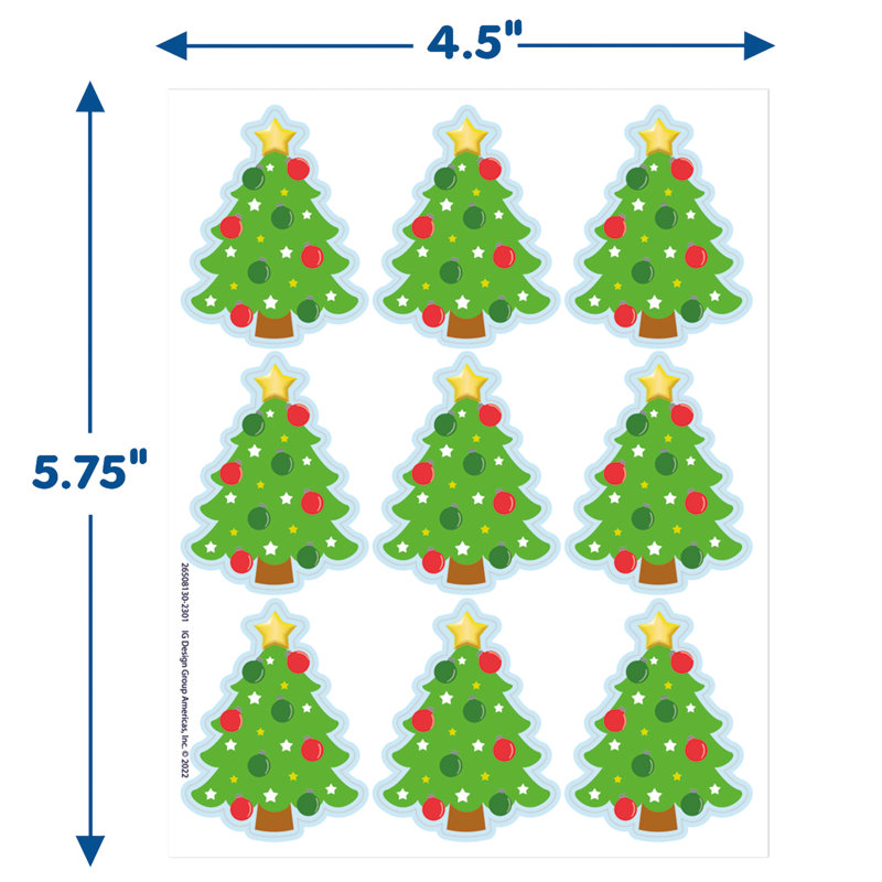 Accessoire éducatif d'autocollants géants d'arbre de Noël