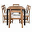 Ensemble de mobilier d'extérieur pour 6 personnes avec trou pour parasol et chaises confortables-1397549456
