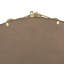 34,37 po Large miroir mural en métal avec embellissement de feuille d'or, accessoire de salon moderne, fer robuste et