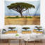 Paysage africain, arbre Acadia et guépard en Afrique-28487760