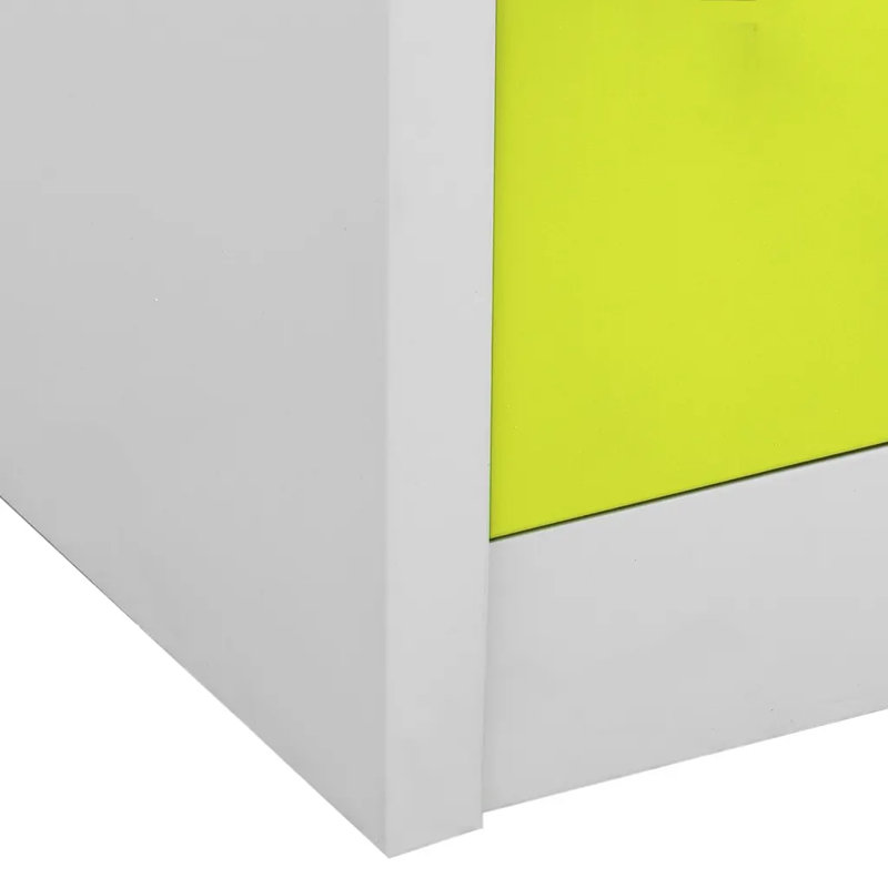 Metal 2 - Tier 90cm School Locker, Light Grey/Green