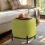 Tabouret et repose-pieds rembourrés vert lime de 18 po Daryla-528914405