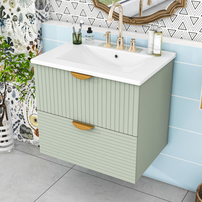 Meuble-lavabo mural 24 po avec 2 tiroirs
