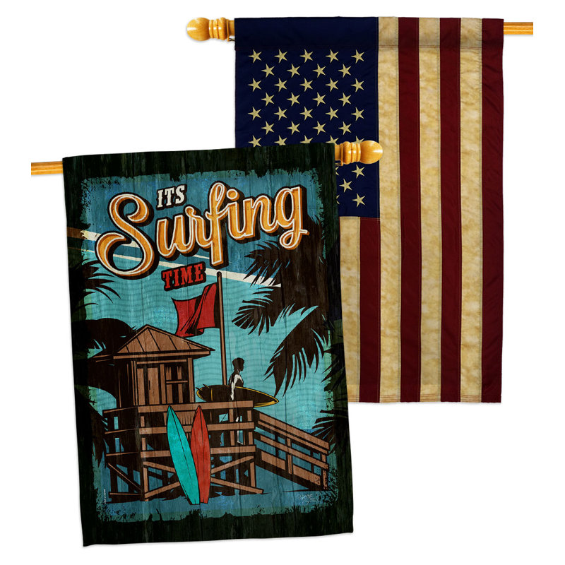 Drapeau de maison en polyester à 2 côtés 40 x 28 po