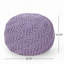Pouf rond en coton Bordeaux, lavande