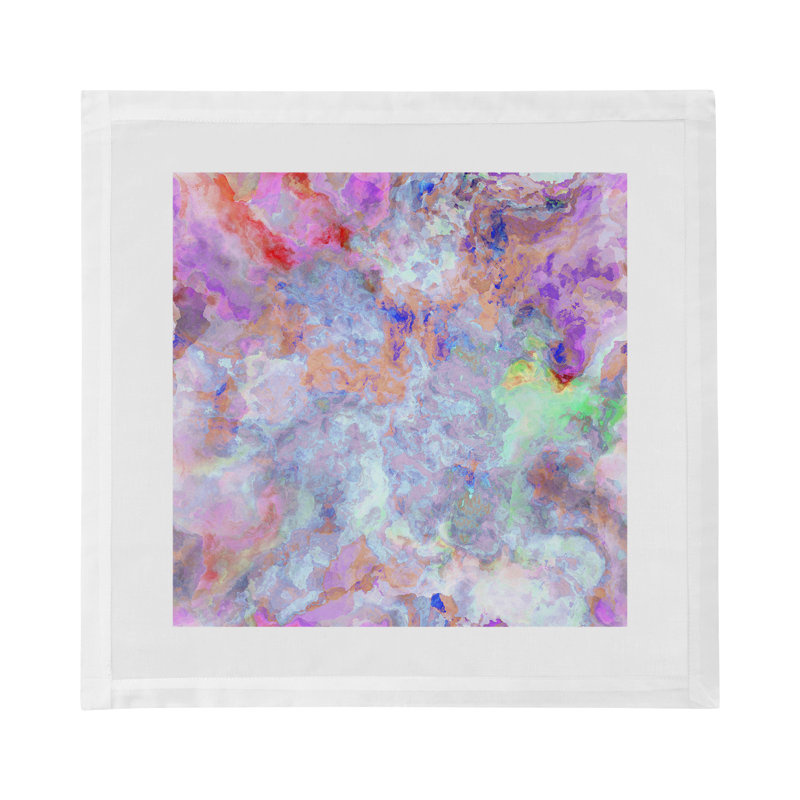 Impressionism Opulence Hemstitch 22" Linen/Cotton Napkin, Passiflora