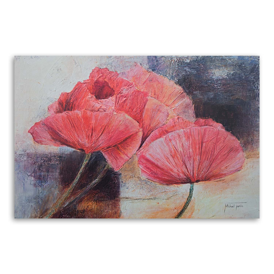 Leinwandbild Red Poppies As Oil Painting 16011