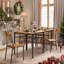 Ensemble de table de salle à manger 3 pièces pour 2 avec support de rangement sous la table et chaises Tuck-Under-1720337072-1720337073