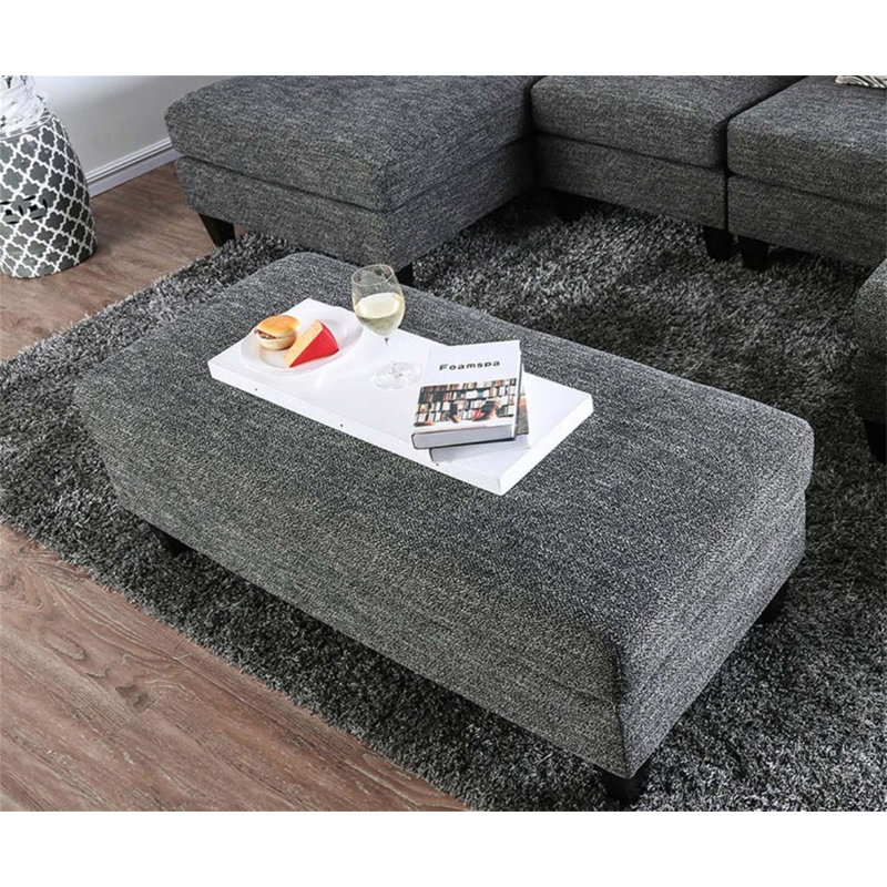 Repose-pieds contemporain en chenille - Repose-pieds rembourré moelleux pour le salon, siège d'appoint doux (1pc)