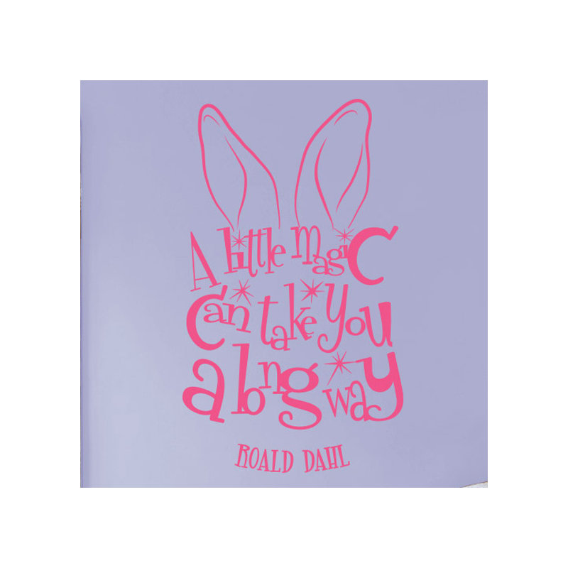 Roald Dahl Wall Sticker, Pink