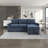 Prabhjeet 90" Modern & Contemporary Reversible Sectional with Pull-Out Bed, Hidden Storage Chaise & Armrest Storage Pouches