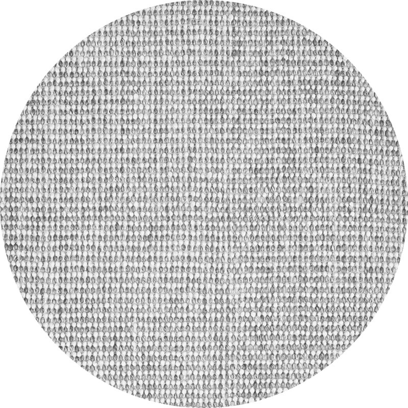 Tapis gris / blanc tissé à la machine Claverack, Rond 5 pi