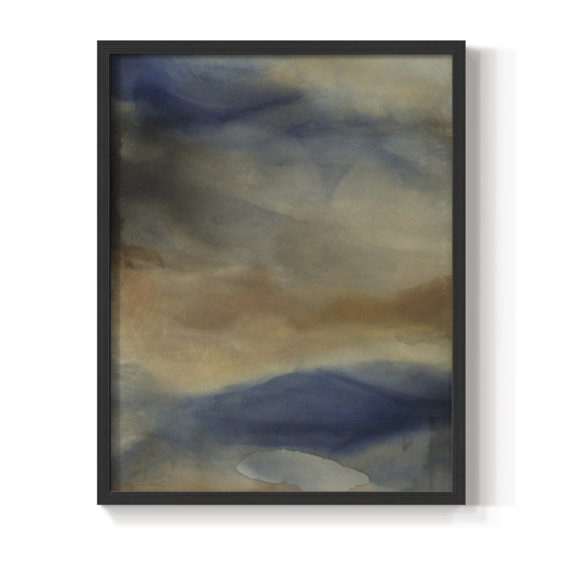 Reproduction encadrée Reflection - bois massif, Noir, H 28 po x l 22 po