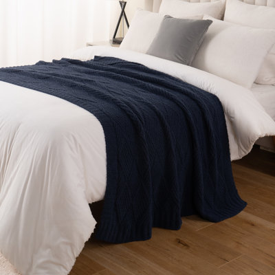 Soft Textured Plush Blanket,50"X60"