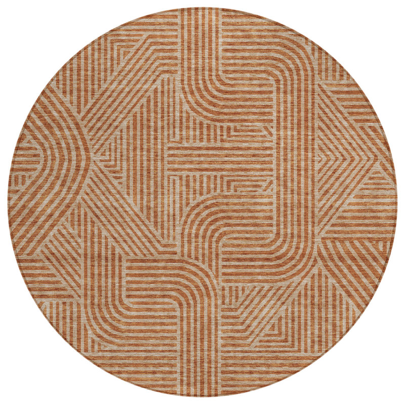 Tapis rond 8 po Terra Cotta