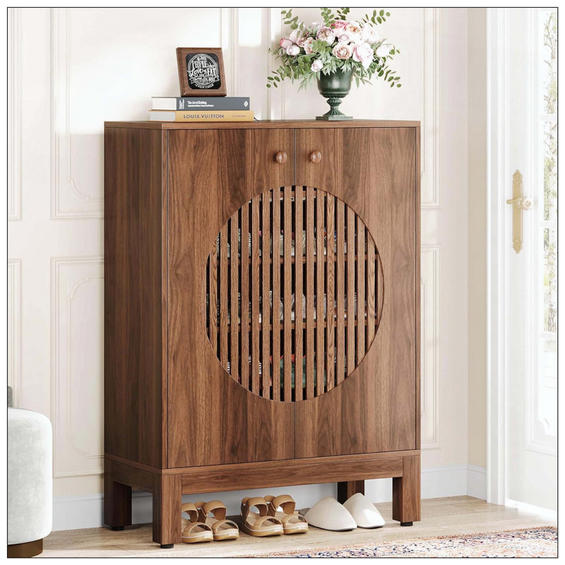 28.74" Storage Coffee Bar Cabinet With  2Doors & Shelves