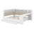 Full Size Daybed With Storage Drawers & Desk, L-Shaped Corner Bed With LED Bookcase-1827858033