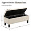 Banc de rangement avec repose-pieds, banc de chambre rembourré avec capitonnage-533454084