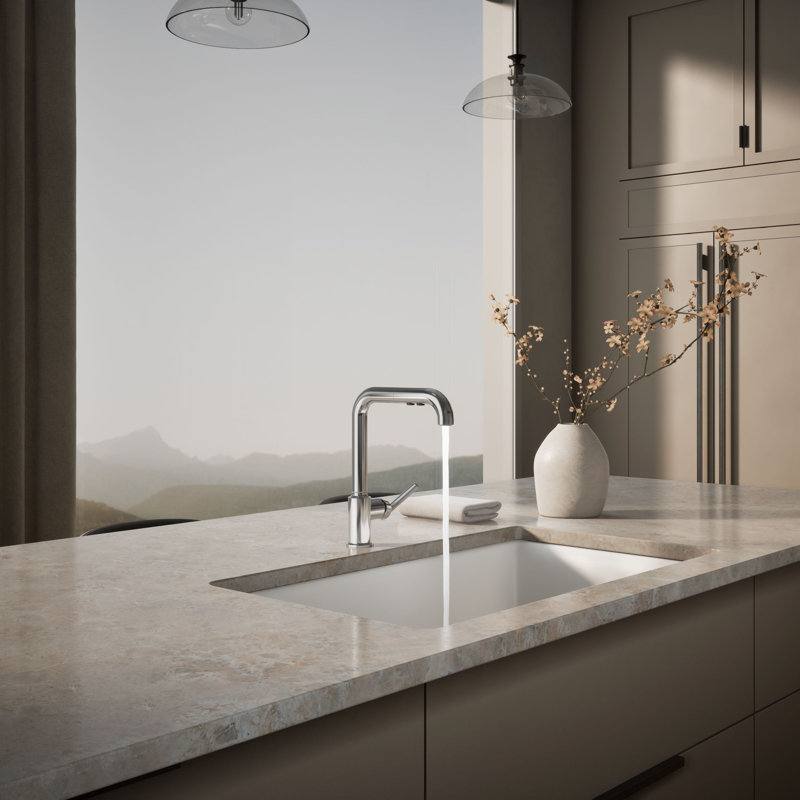 Purist Pull Out Bar Faucet with Accessories, Polished Chrome
