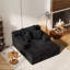 Fauteuil inclinable d'intérieur en velours côtelé sans assemblage avec siège large de 64,96 pouces pour le salon ou la chambre à coucher