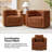 Lanel Modern Boucle Swivel Barrel Chair with One Accent Pillow (Set of 2)-101632081