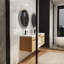Meuble-lavabo double avec lavabo en résine, tablette ouverte et portes à fermeture en douceur-2066969845