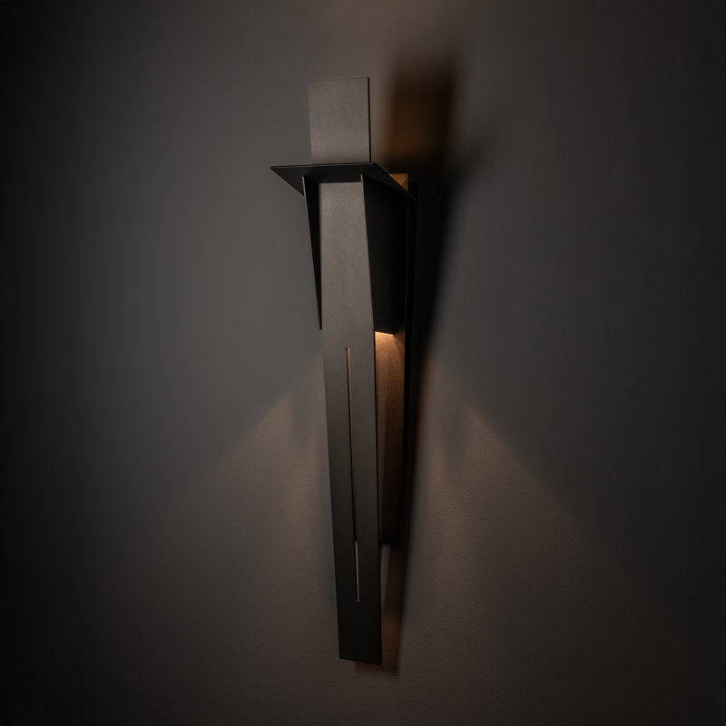 Linea Outdoor Wall Sconce, Coastal Dark Smoke, 31.3" H x 7.1" W x 5.1" D