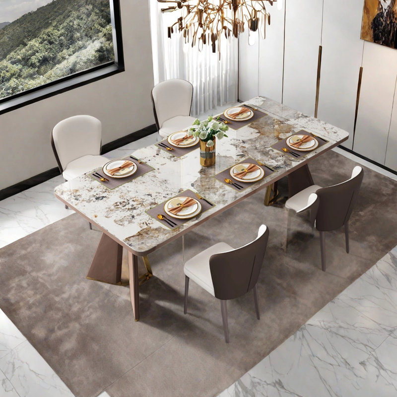 Table de salle à manger élégante et simple, H 29,53 po x L 70,87 po x l 35,43 po