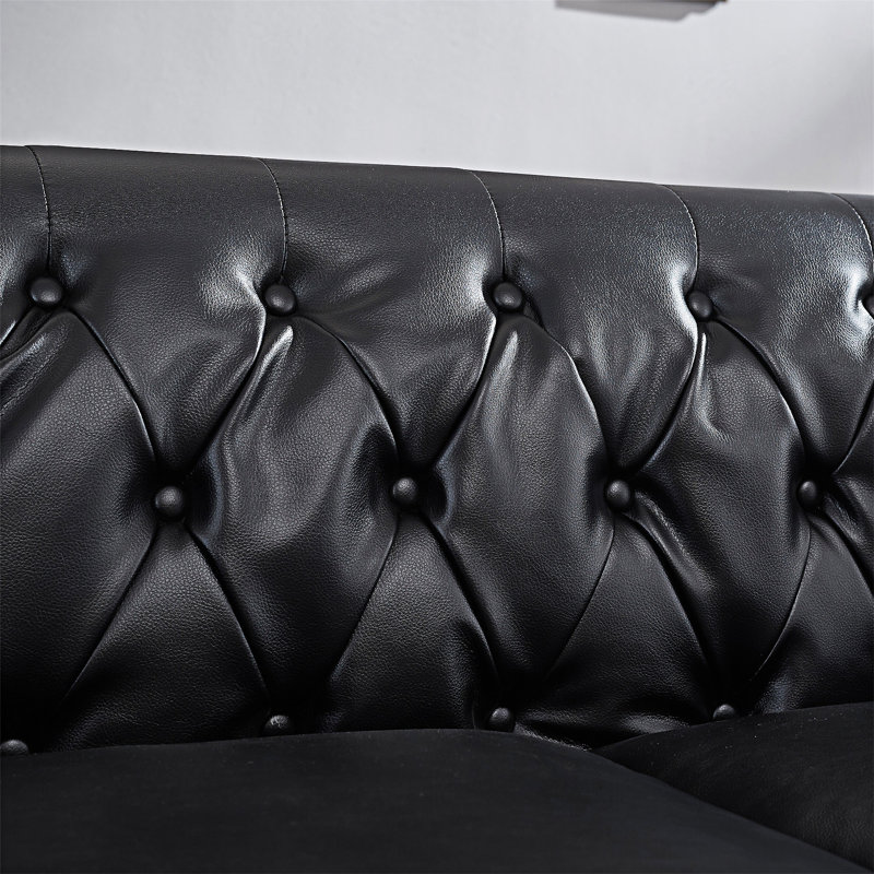 Canapé Chesterfield, Noir