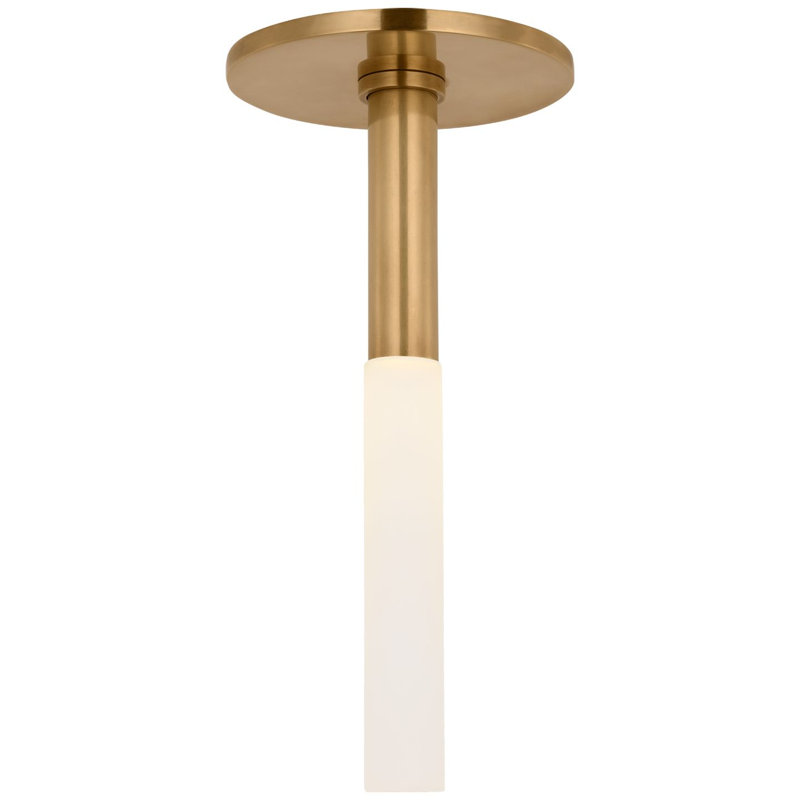 Rousseau 1 - Light LED Flush Mount, Antique Brass
