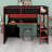 Loft Bed with Integrated Gaming Desk, Lighting System, and Built-in Charging Station-96868987