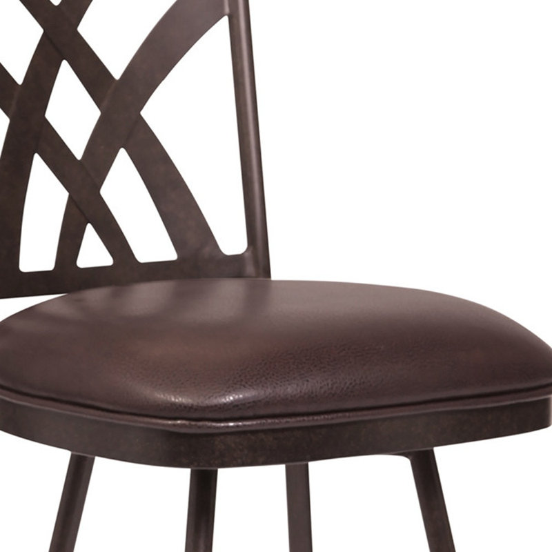 Tabouret de bar pivotant 26 po, Brun