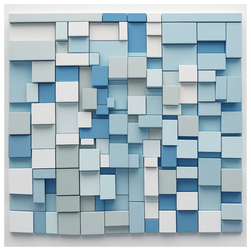 Housses de couette rectangulaires bleues et blanches, Très grand lit
