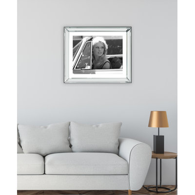 Brigitte Bardot Riding An Open Top - Print on Wood