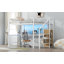 Lit mezzanine en métal avec bureau
