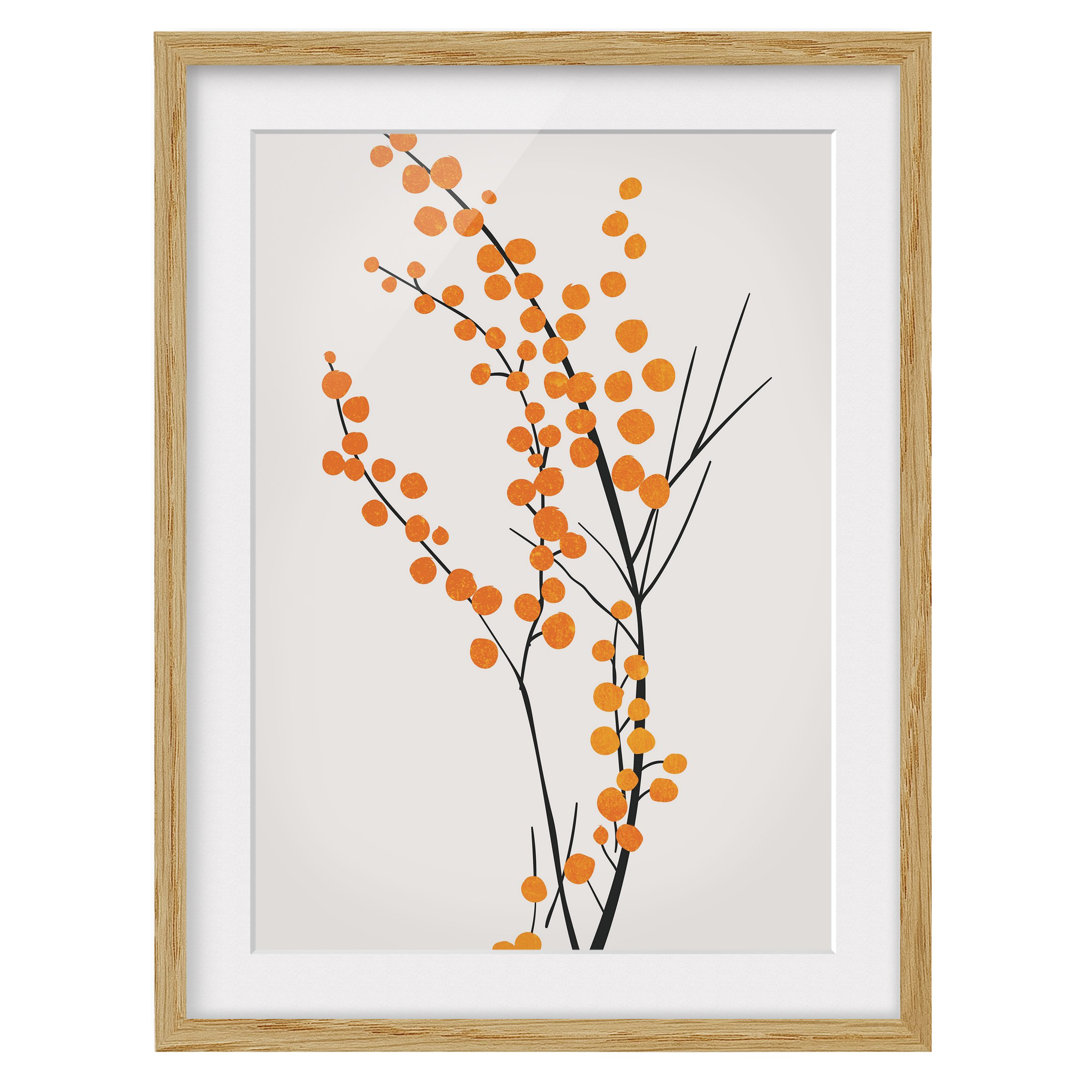 Gerahmtes Poster Plant World - Berries Orange