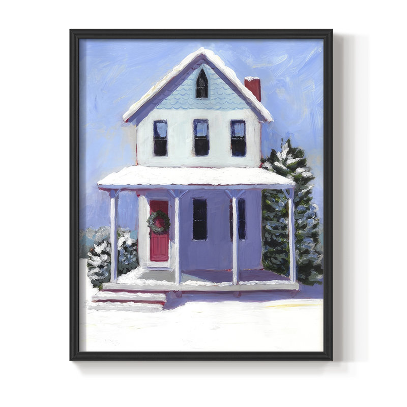 Victorian Home I Framed Print - Solid Wood, Black, 30" H x 24" W