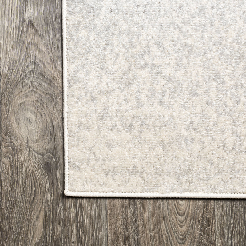 Pettit Modern Gradient Gray/Cream Rug, Rectangle 4' x 6'