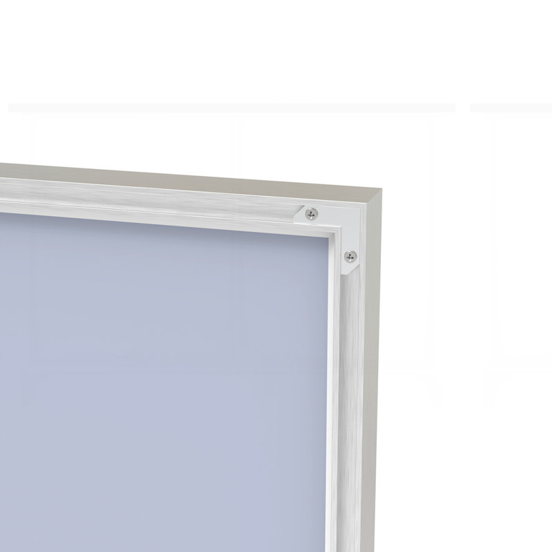 Oversized Modern Rectangle Bathroom Mirror, Silver, 60" x 40"