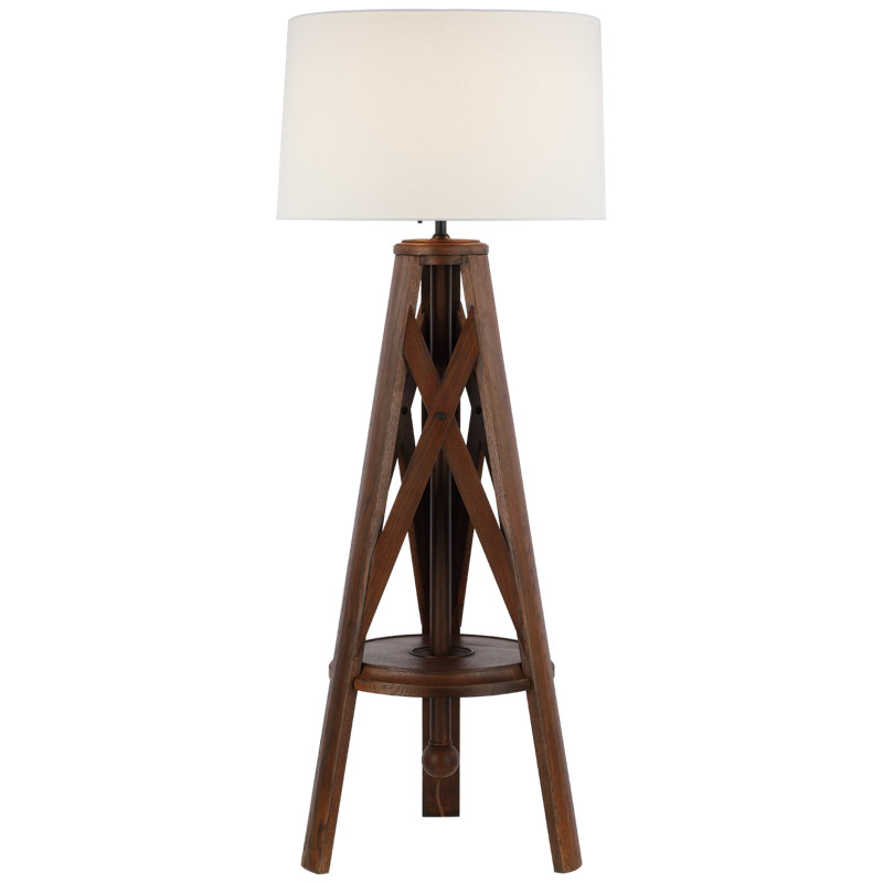 Holloway Tripod Floor Lamp, Natural Rift Oak