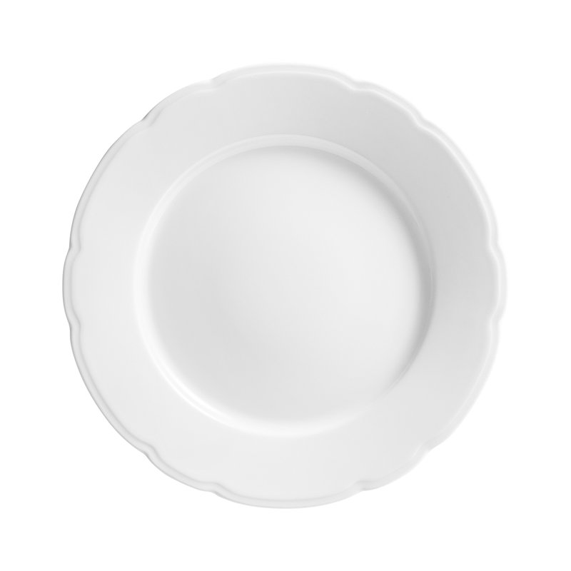 Reminiscence Porcelain Limoges Dinner Plate, White